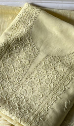 将图像加载到图库查看器中, Women's Lakhnavi Handcrafted Mul Chanderi Chikankari Full Suit Material - HONC0282296