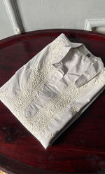 将图像加载到图库查看器中, Men's Lucknowi Handcrafted Cotton Chikankari Kurta - HONC0302806