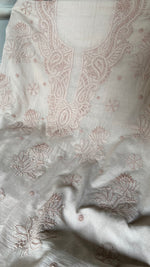 Load image into Gallery viewer, Women's Lakhnavi Handcrafted Cotton Unstitched Chikankari Suit Material - HONC0358199
