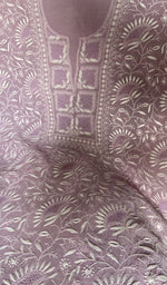 将图像加载到图库查看器中, Do taar and teen taar chikankari with haath ki jaali in close view