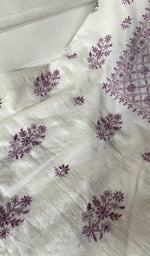 Load image into Gallery viewer, Gala and front panel worked in fine chikankari