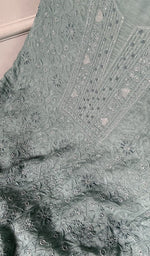 Load image into Gallery viewer, do taar and teen taar chikankari on powder blue pure mul chanderi