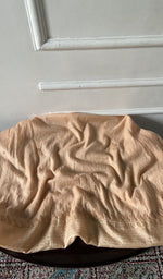 Load image into Gallery viewer, peach pure mul chanderi, full piece laid out
