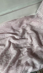Load image into Gallery viewer, gala and front chikankari on blush pure mul chanderi