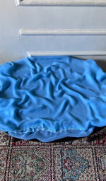 Load image into Gallery viewer, Blue cotton chikankari 3 pc unstitched suit set laid out