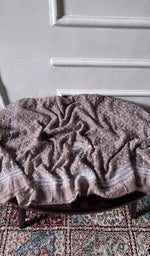 Load image into Gallery viewer, mauve brown pure mul chanderi, full piece laid out