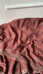 Load image into Gallery viewer, border and hem work on rust pure mul cotton