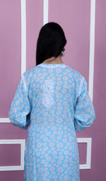 Load image into Gallery viewer, Soni Women&#39;s Lucknowi Handcrafted Modal Cotton Chikankari Kurti - HONC0166558
