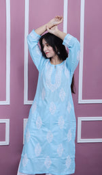 Load image into Gallery viewer, Zoha Women's Lucknowi Handcrafted Cotton Chikankari Kurti - HONC0133782