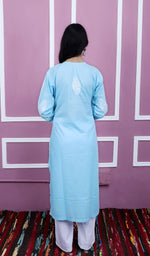 Load image into Gallery viewer, Zoha Women's Lucknowi Handcrafted Cotton Chikankari Kurti - HONC0133782