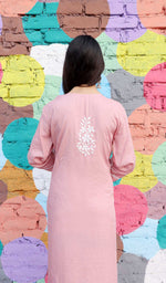 将图像加载到图库查看器中, Anum Women's Lucknowi Handcrafted Modal Cotton Chikankari Kurti - HONC0160327