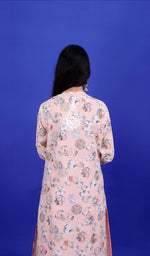Load image into Gallery viewer, Women's Lakhnavi Handcrafted Cotton Chikankari Kurta And Palazzo Set - HONC0191175