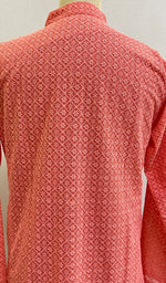 Load image into Gallery viewer, Men's Faux-Georgette Hakoba Kurta - HONC02618220