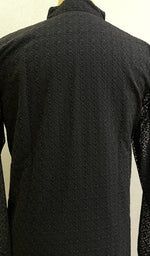 Load image into Gallery viewer, Men's Faux-Georgette Hakoba Kurta - HONC0261815