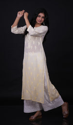 Load image into Gallery viewer, Women's Lakhnavi Handcrafted Viscose Georgette Chikankari Kurti - HONC091901