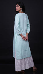 Load image into Gallery viewer, Gulnaaz Women's Lucknowi Handcrafted Mul Cotton Chikankari Kurti - HONC0161219