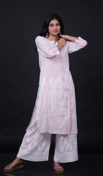 Load image into Gallery viewer, Pakeezah Women's Lucknowi Handcrafted Cotton Chikankari Kurti - HONC0171274
