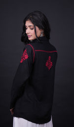 将图像加载到图库查看器中, Women's Lakhnavi Handcrafted Modal Cotton Chikankari Top - HONC0171906