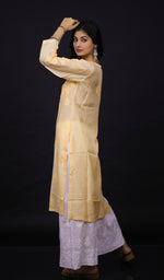 Load image into Gallery viewer, Zainab Women&#39;s Lucknowi Handcrafted Muslin Chikankari Kurti -HONC0163086
