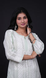 Load image into Gallery viewer, Jubina Women's Lucknowi Handcrafted Cotton Chikankari Kurti - HONC0164318
