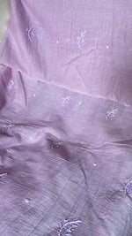 Load image into Gallery viewer, Women's Lakhnavi Handcrafted Chanderi Silk Unstitched Chikankari Full Suit - HONC0354629
