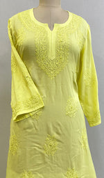 将图像加载到图库查看器中, Heer Women's Lucknowi Handcrafted Muslin Chikankari Kurti - HONC0216484