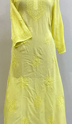 将图像加载到图库查看器中, Heer Women's Lucknowi Handcrafted Muslin Chikankari Kurti - HONC0216484