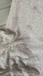 将图像加载到图库查看器中, ‹› Women's Lakhnavi Handcrafted Pure Silk Georgette Chikankari Kurta And Dupatta Set - HONC0332861