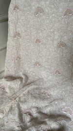 将图像加载到图库查看器中, ‹› Women's Lakhnavi Handcrafted Pure Silk Georgette Chikankari Kurta And Dupatta Set - HONC0332861
