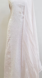 Load image into Gallery viewer, Chavi Women's Lakhnavi Handcrafted Cotton Chikankari Kurta And Dupatta Set- HONC0229405