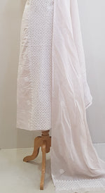 Load image into Gallery viewer, Chavi Women's Lakhnavi Handcrafted Cotton Chikankari Kurta And Dupatta Set- HONC0229405