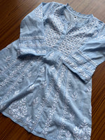 Load image into Gallery viewer, Women's Lakhnavi Handcrafted Cotton Chikankari Top - HONC0282137