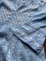 Load image into Gallery viewer, Women's Lakhnavi Handcrafted Cotton Chikankari Top - HONC0282137