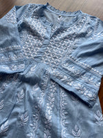 Load image into Gallery viewer, Women's Lakhnavi Handcrafted Cotton Chikankari Top - HONC0282137