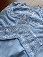 Load image into Gallery viewer, Women's Lakhnavi Handcrafted Cotton Chikankari Top - HONC0282137