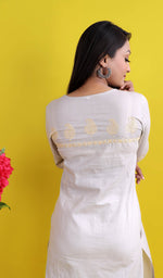 Load image into Gallery viewer, Pakeezah Women's Lucknowi Handcrafted Cotton Chikankari Kurti - HONC0171271