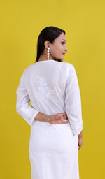 Load image into Gallery viewer, Women's Lucknowi Handcrafted Cotton Chikankari Kurti - HONC0193838