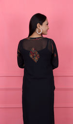 Load image into Gallery viewer, Black Chikankari Kurti