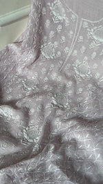 Load image into Gallery viewer, Women's Lakhnavi Handcrafted Mul Chanderi Unstitched Kurta And Dupatta Set - HONC0288967