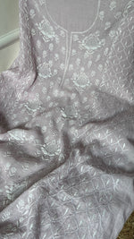 Load image into Gallery viewer, Women's Lakhnavi Handcrafted Mul Chanderi Unstitched Kurta And Dupatta Set - HONC0288967