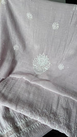 Load image into Gallery viewer, Women's Lakhnavi Handcrafted Mul Chanderi Unstitched Kurta And Dupatta Set - HONC0288967