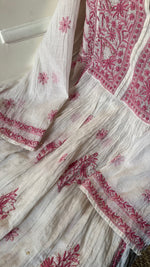 将图像加载到图库查看器中, Women's Lakhnavi Handcrafted Mul Chanderi Semi -stitched Kurta And Dupatta Set - HONC0271878