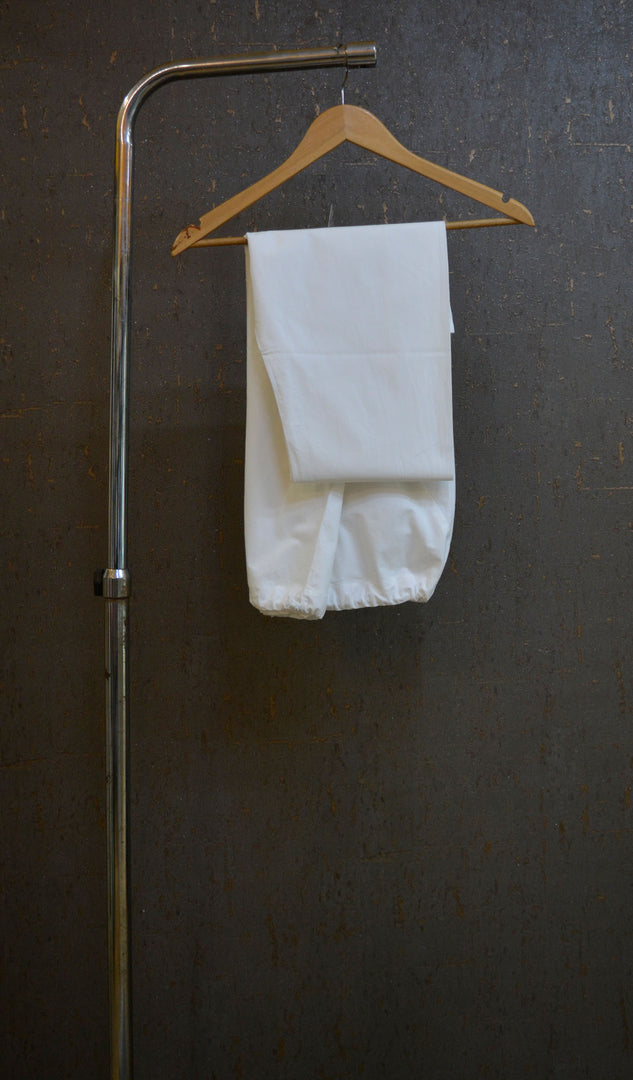 White Cotton Men's Chooridar- NC04