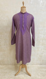 Load image into Gallery viewer, Men's Lucknowi Handcrafted Cotton Chikankari Kurta - NC053213