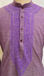 Load image into Gallery viewer, Men's Lucknowi Handcrafted Cotton Chikankari Kurta - NC053213