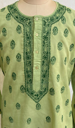 Load image into Gallery viewer, Men&#39;s Lucknowi Handcrafted Cotton Chikankari Kurta - NC053224
