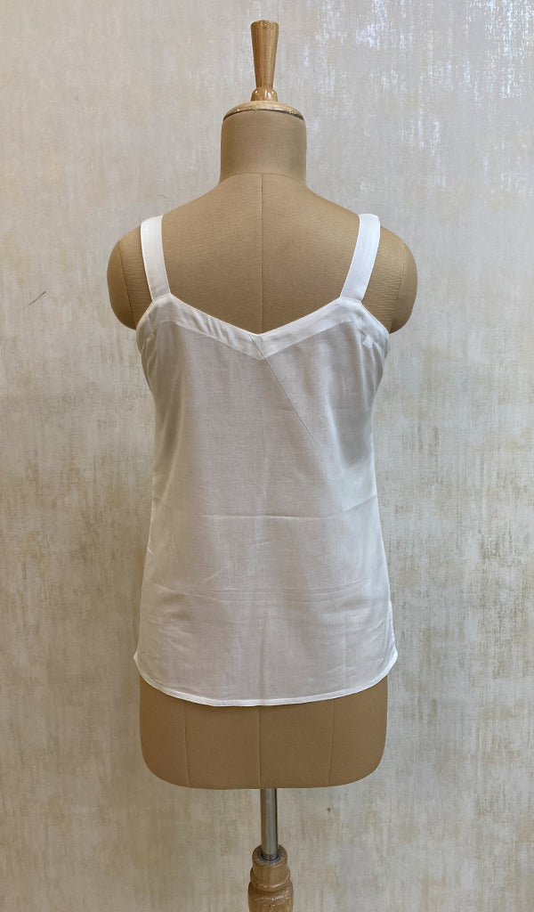 سفید کیمبرک کاٹن شارٹ سلپ- NC0413