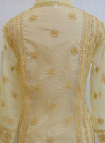 将图像加载到图库查看器中, Gul Women's Lakhnavi Handcrafted Organza Chikankari Anarkali Dress- HONC040015