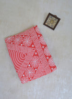 Load image into Gallery viewer, Women's Lucknowi Handcrafted Red Faux-Georgette Chikankari Saree - NC044876