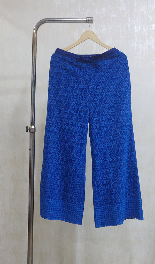 Women's Lucknowi Faux-Georgette Hakoba Palazzo - NC044259-60